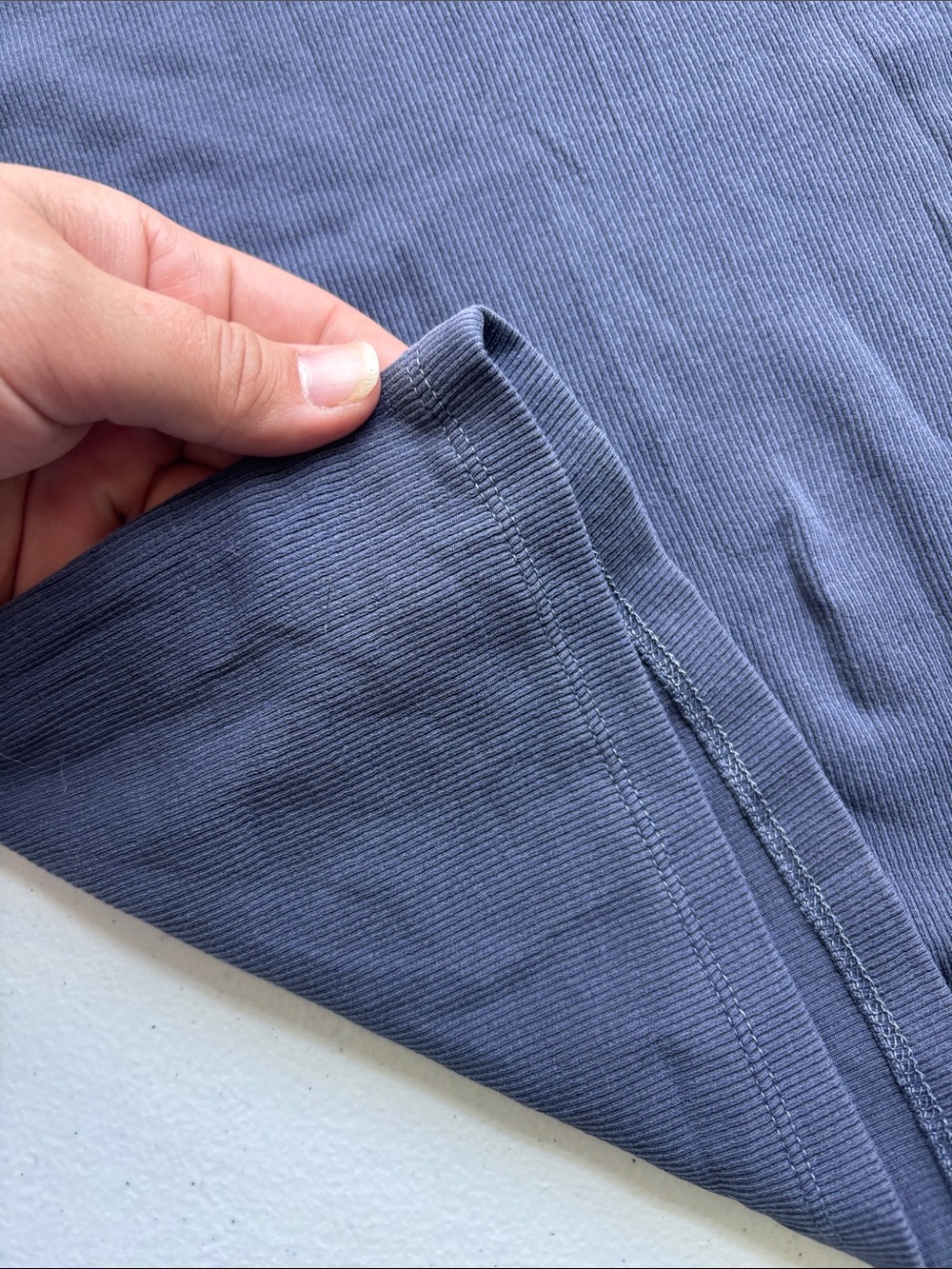Old Navy Slate Blue High Neck Ribbed Tank - Picture 4 of 7